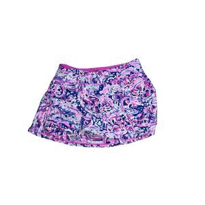 BEAUTIFUL Women’s LILLY PULITZER SWIRL Athletic Wear PINK AND BLUE SKORT Size sm